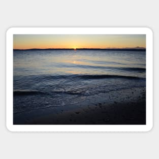 Sunset on the Beach in Puget Sound Sticker